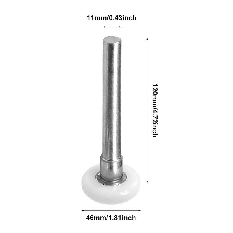 EMVANV 2 PCs Garage Door Roller,1.8 Inch Quiet Nylon Garage Door Wheels High Load for Garage Door Track Replacement(White) - Image 2